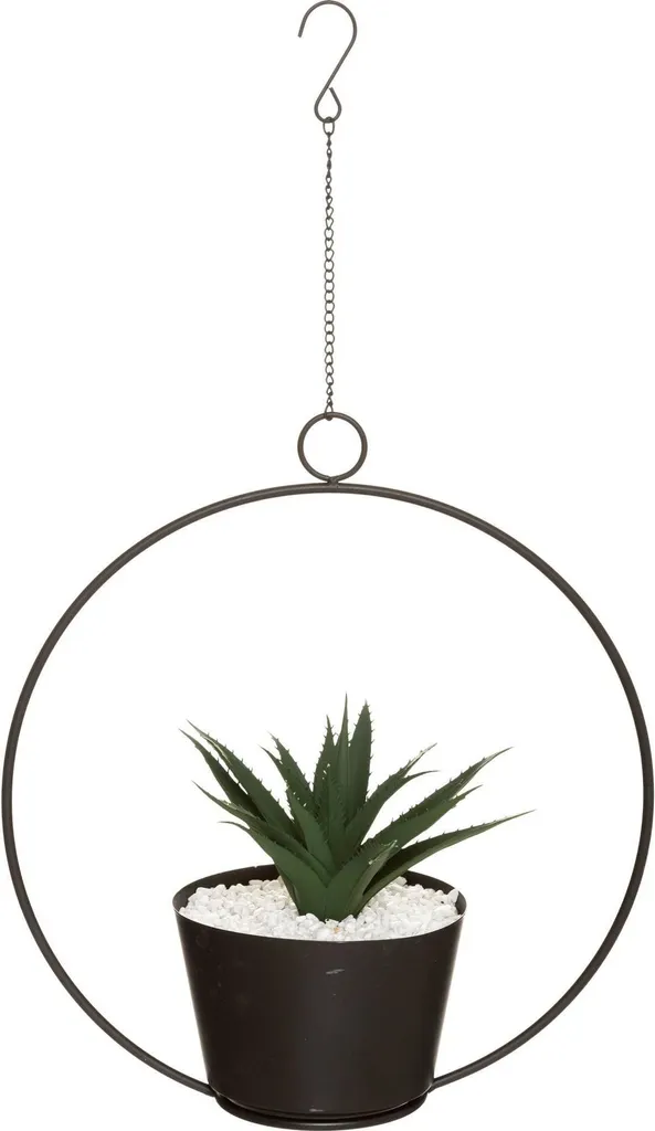Plante artificielle FEEL noire : déco suspendue sans entretien noir