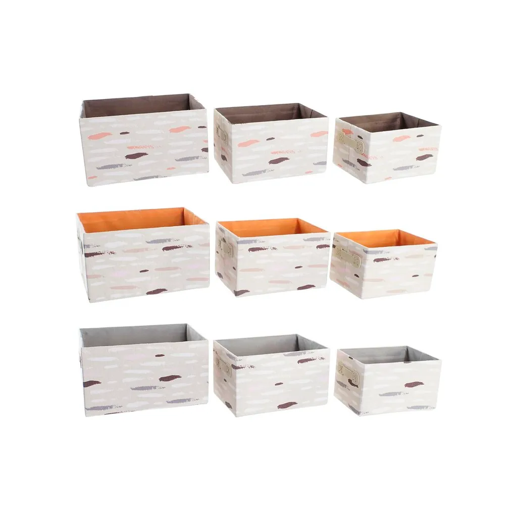 Paniers tressés tricolores 3 pièces pour rangement maison 32 cm