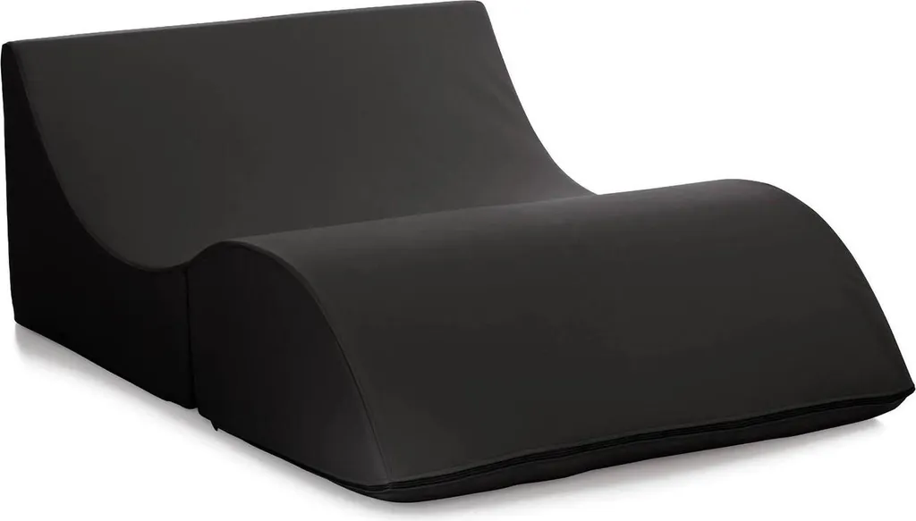 Lit Pliant Rembourré Amorina Noir - Fabrication Italienne de Qualité