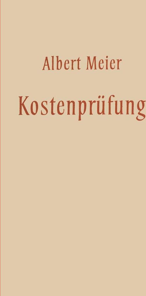 Kostenprüfung