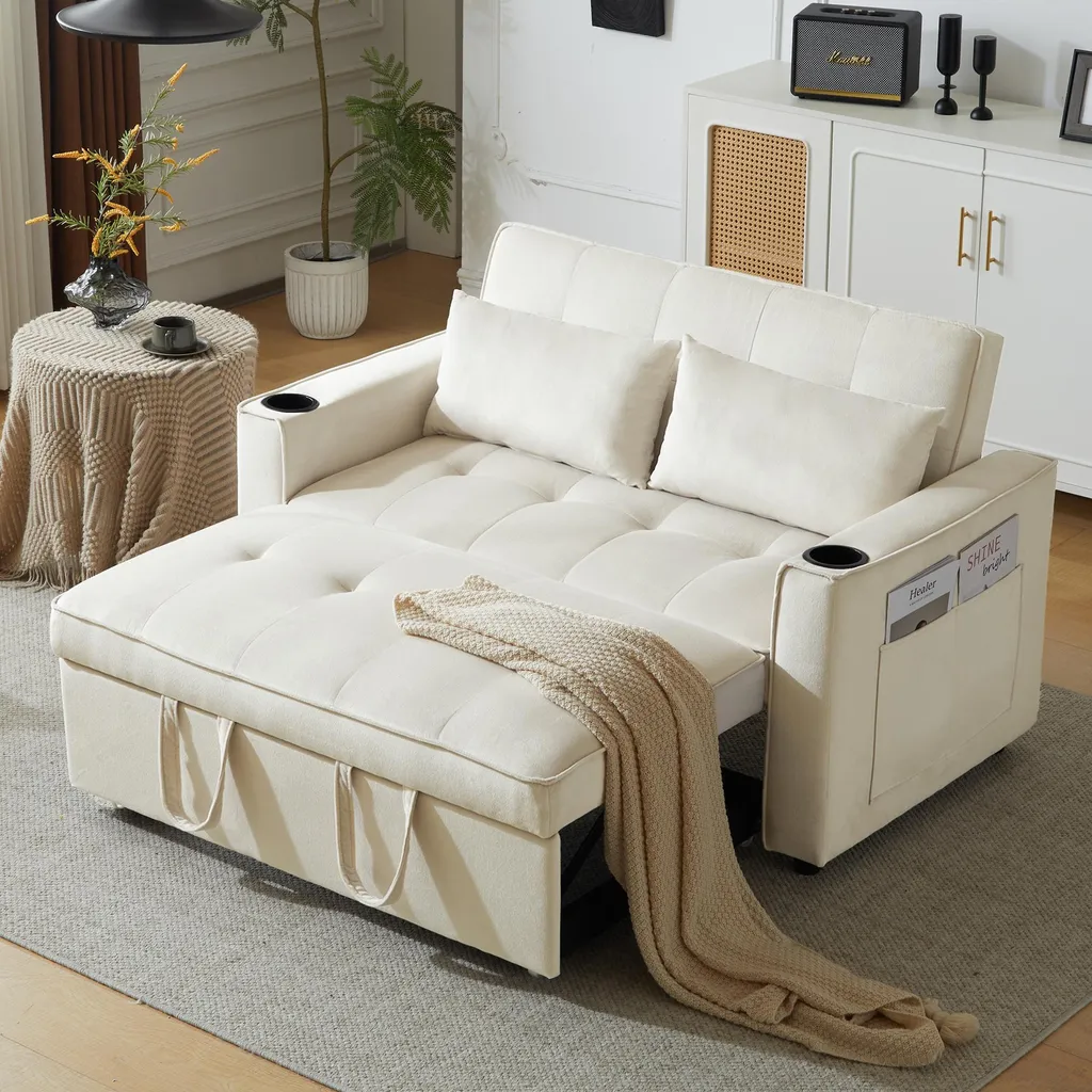 Canapé convertible gain de place pour studio avec couchage d'appoint 2m - 3