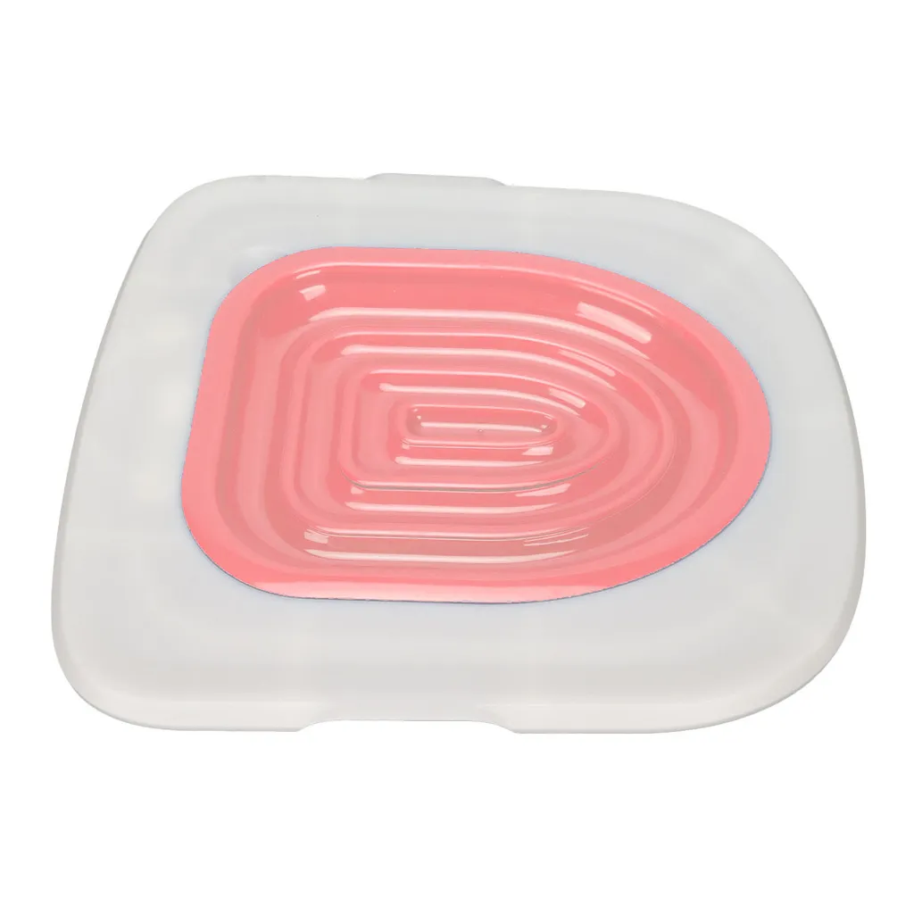 Trainer WC Gatto Riutilizzabile | Kit Sostenibile Bianco e Rosa 40cm - 4