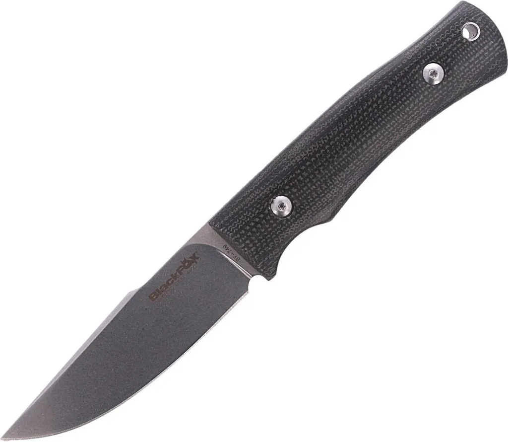 Couteau à lame fixe FOX Black Explorator en acier 440C stonewashed - 3