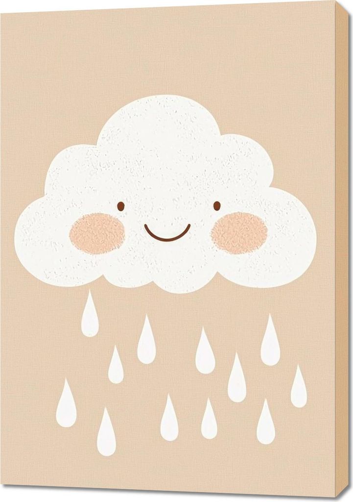 Bild 70x100cm Muster für Kinder, Mädchen und Jungen - Wolke