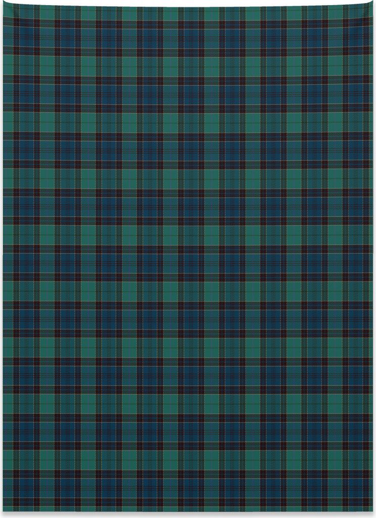 Abakuhaus Schottenkaro Wandteppich, Scottish Folklore-Muster aus Weiches Mikrofaser Stoff Kein Verblassen Klare Farben Waschbar, 110 x 150 cm, Dunk...