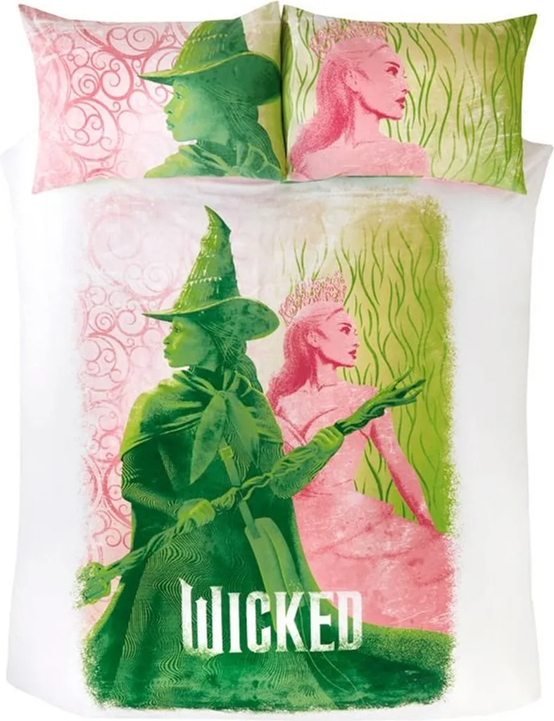 Wicked Parure de Lit Réversible AG3702 Rose et Vert pour Petit Lit Enfant
