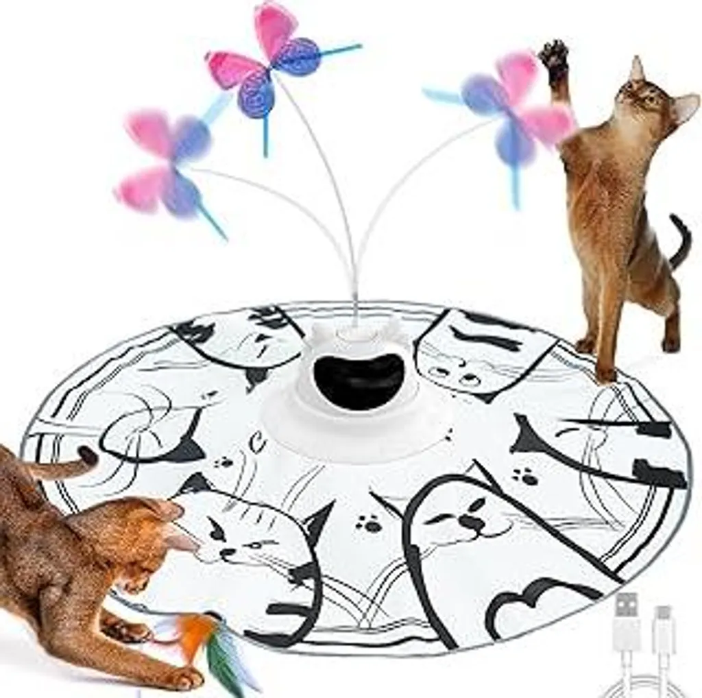 Benessere Felino: Giocattolo Intelligente con Piume e Sensori
