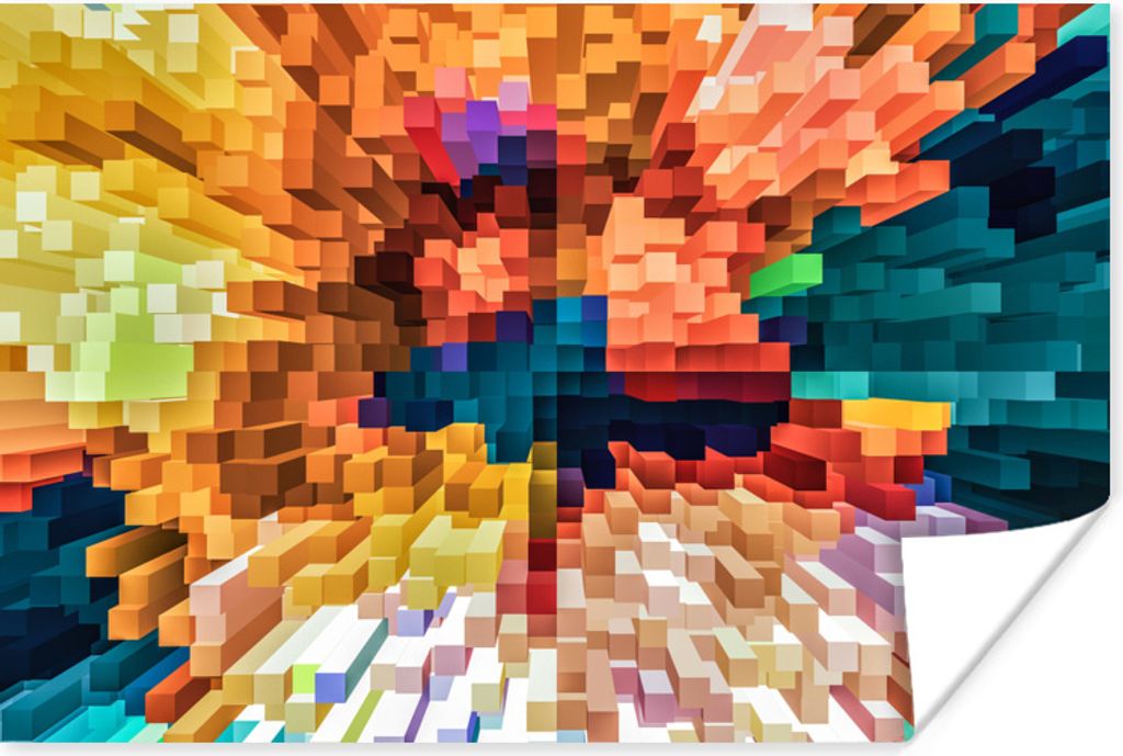 MuchoWow Poster Abstrakte Figur 120x80 cm - Bilder