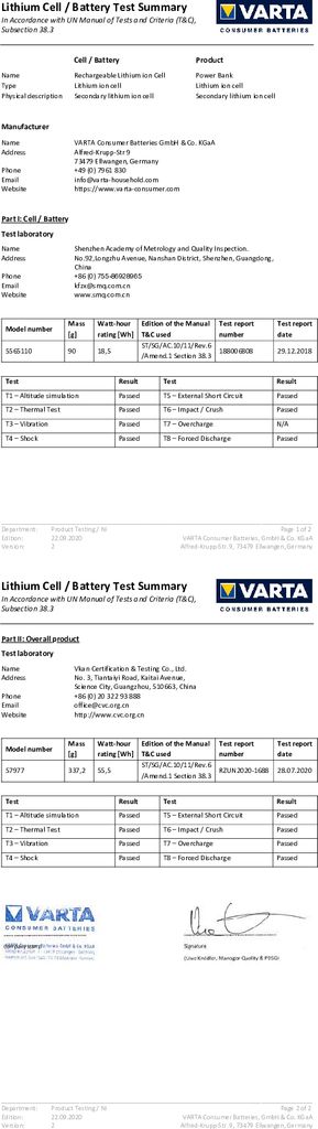 Varta Power Bank Energy 15000 15.000mAh, 2xUSB A, 1xUSB C Produktbild 27