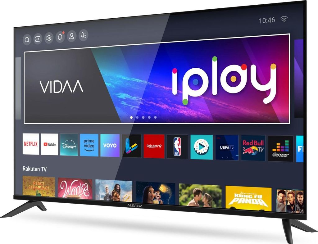 ALLVIEW 50-Zoll Ultra-HD QLED Smart‐TV QL50iPlay6200‐U – Borderless Design, HDR10, HDMI & USB, WLAN & Bluetooth, VIDAA OS, Wandmontierbar (VE...