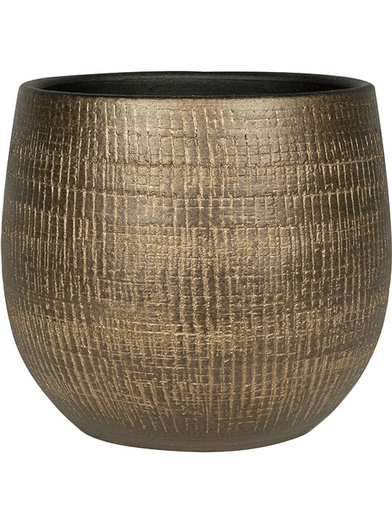 Ter Steege Pflanzentopf - Metalloptik - gold - 26 x 25 cm Produktbild 