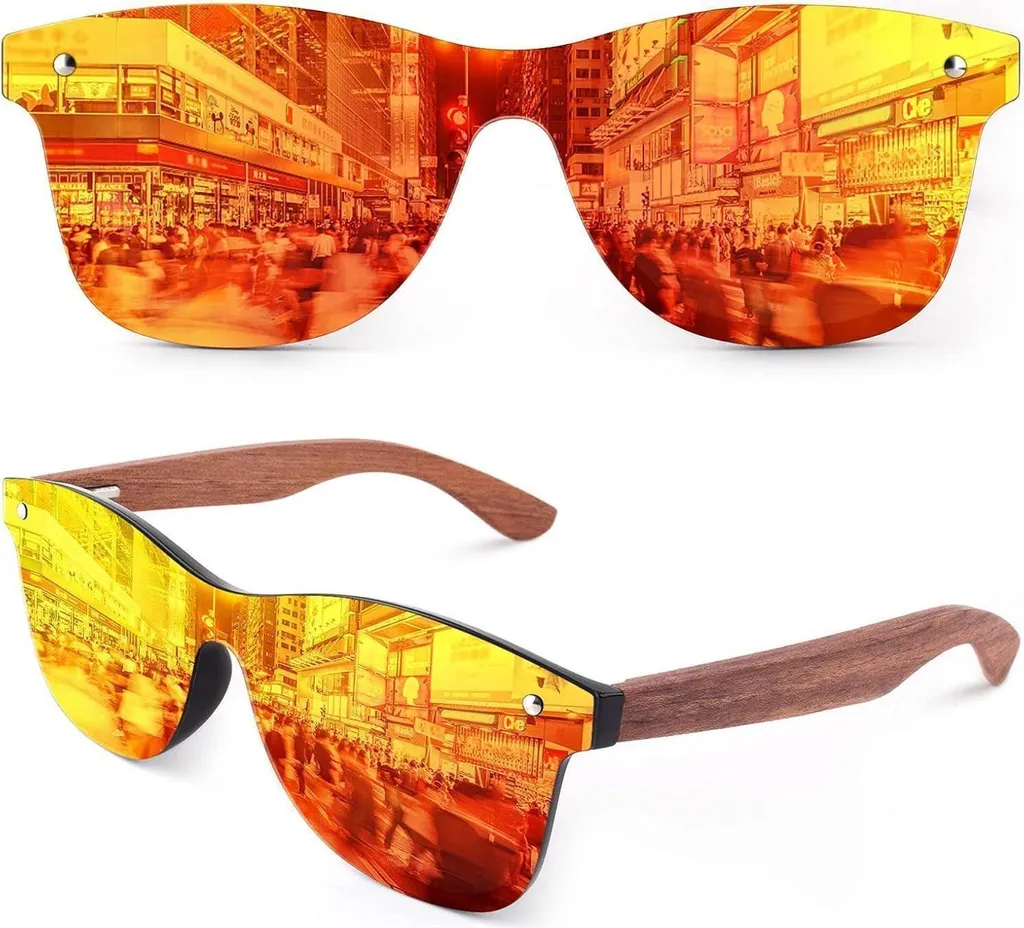 Lunettes de soleil en bois pour conduite et plage protection UV400