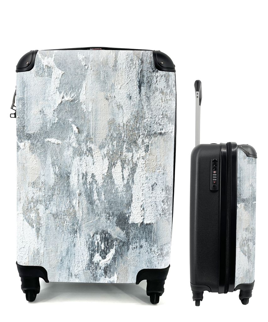 MuchoWow Koffer Handgepäck Trolley Rollkoffer Kleine Reisekoffer mit 4 Rollen - Farbe - Industrie - Design - Cabin Size < 55x40x23 cm & 55x40x20...