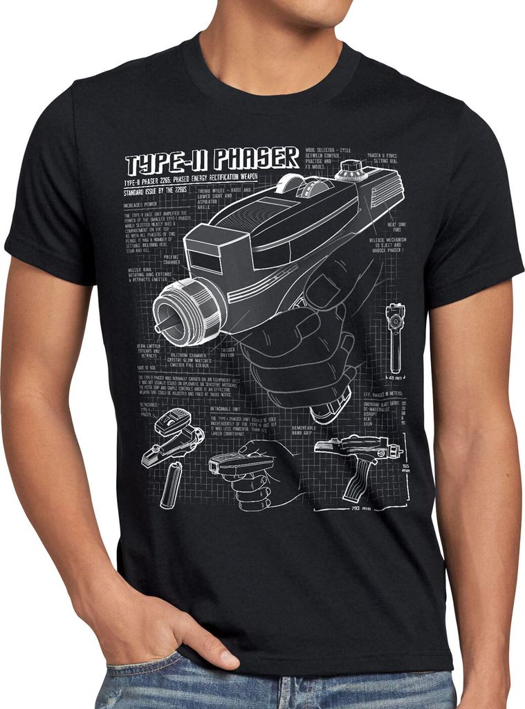 style3 Phaser 2265 Blaupause T-Shirt Herren NCC-1701 star