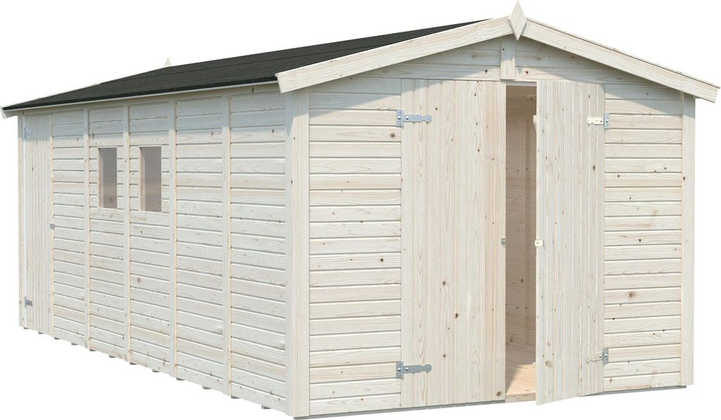 Palmako Gerätehaus Dan 14,7 m² - 16 mm naturbelassen