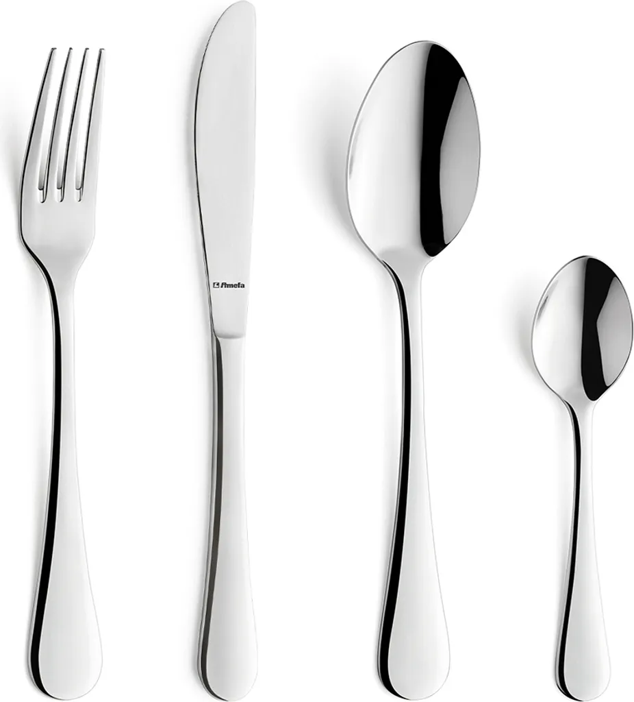 Couverts en acier inoxydable 24 pièces au design contemporain
