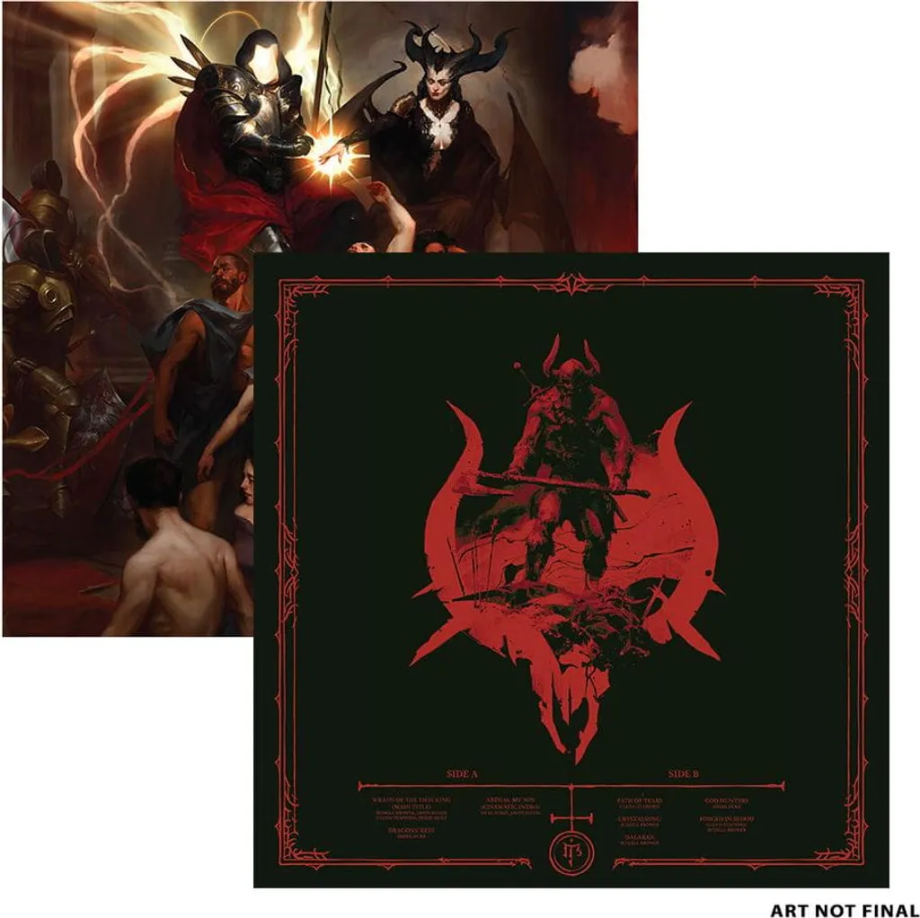 Vinyle Diablo IV 4LP Couleurs Frost Nova Blue et Rapture Red Edition