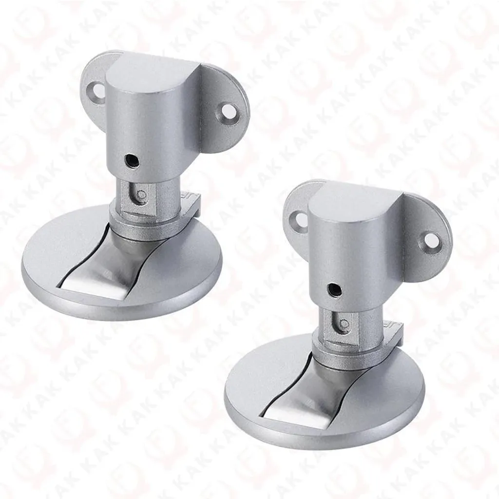 Arrêt de porte magnétique ajustable argent - Butoir design de sol 45mm