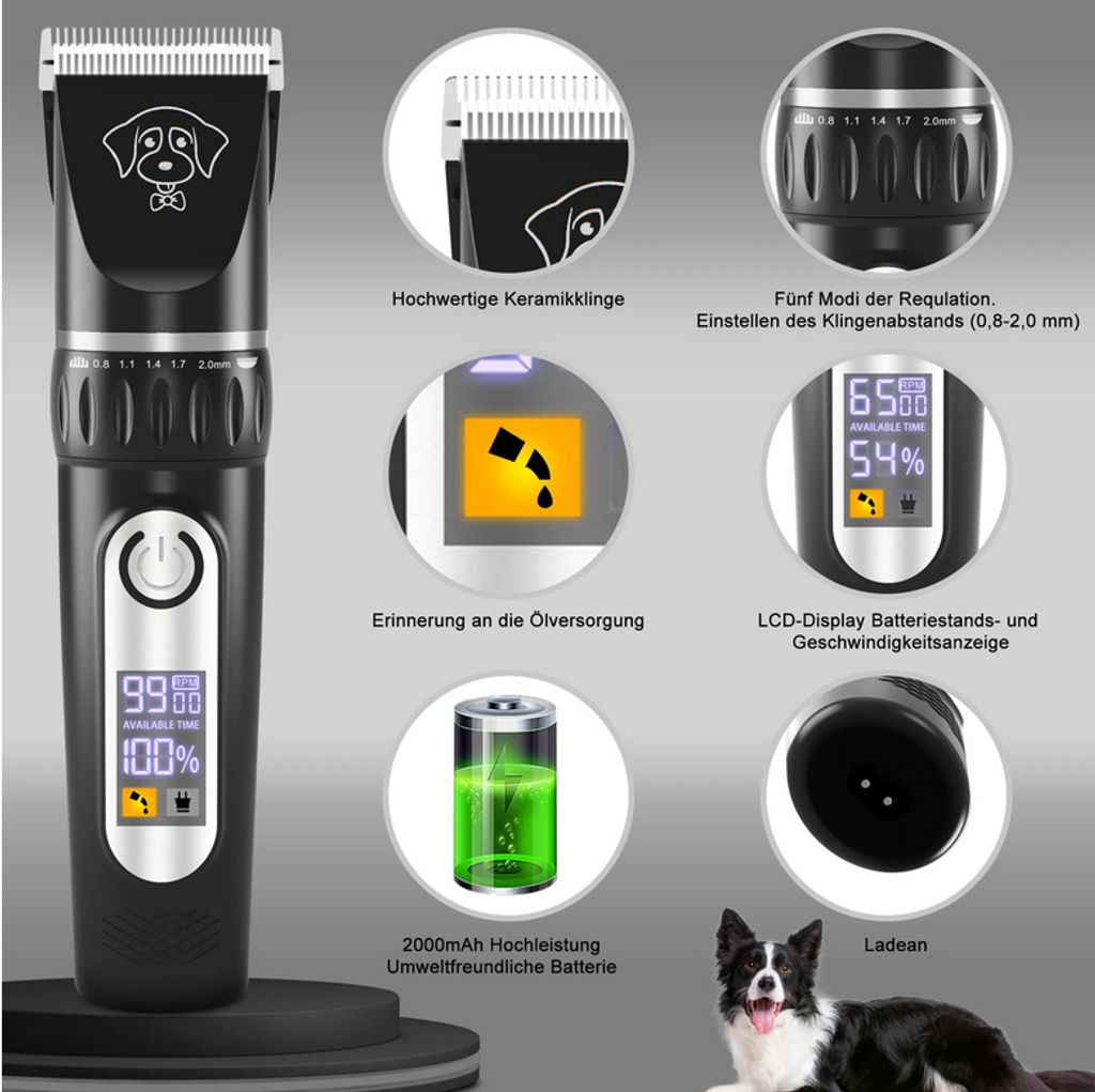 Profi Hundeschermaschine Tierhaarschneider Hund Produktbild 6