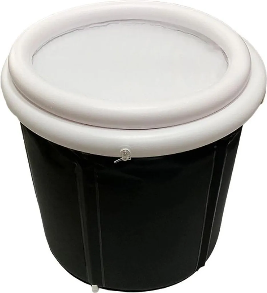 Vasca da Bagno Gonfiabile Portatile 75x80 cm Nera - Relax in Casa