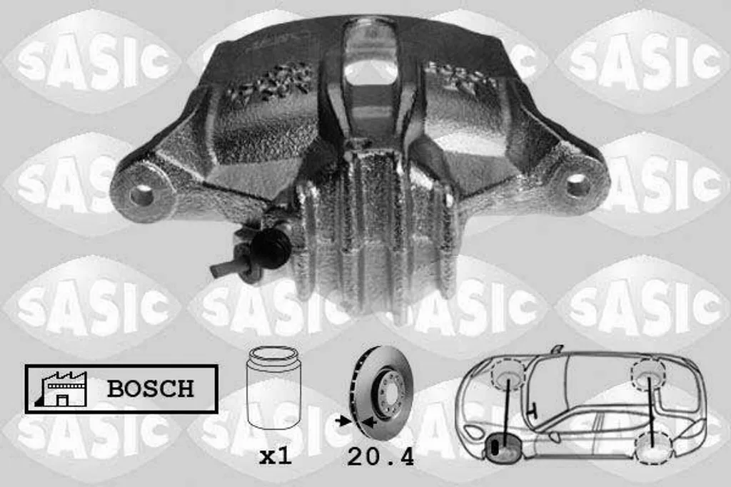 Étrier de frein pour Peugeot 206 - Pièce de rechange SASIC 6500018 OE 441051