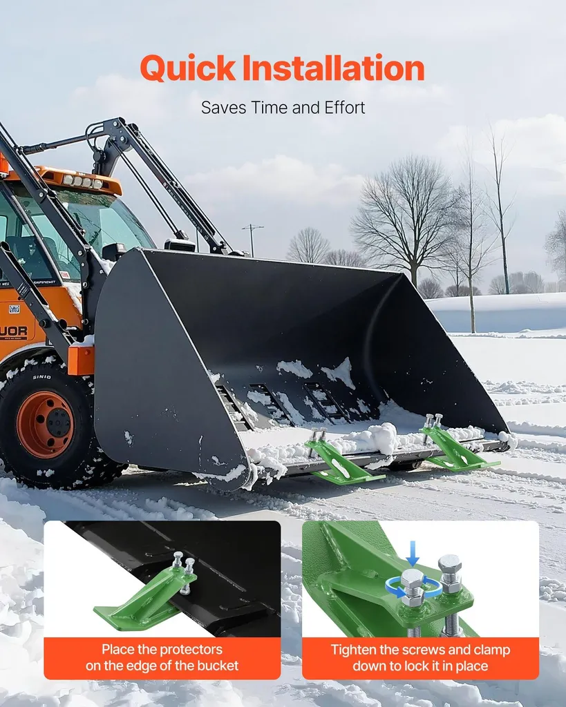 Protection de pelle antidérapante avec fixations à double écrou - Vert