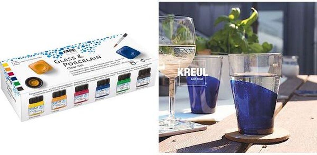 KREUL Porzellanfarbe "Glass & Porcelain", Clear-Set Produktbild 