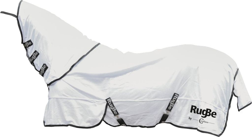 Covalliero Fliegendecke Ekzemerdecke RugBe SuperFly weiß abnehmbares Halsteil, Größe:165 cm
