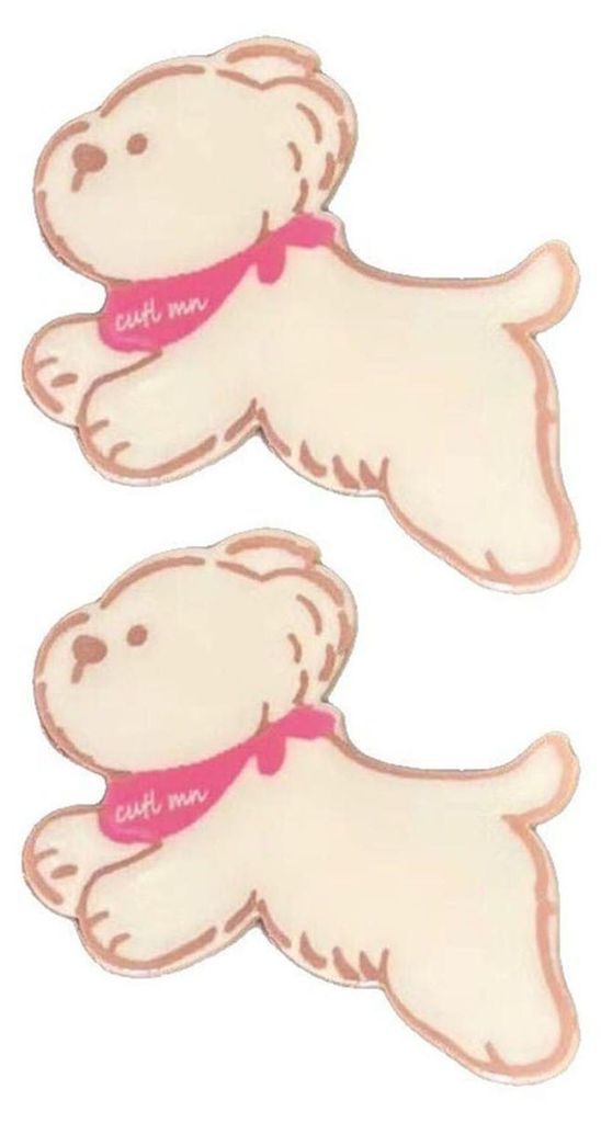 2er-Pack Haarspangen für Mädchen, Acryl, farblich abgestimmt, in Welpenform, leichte Haarspangen für seitlichen Pony, Haarstyling-Accessoires