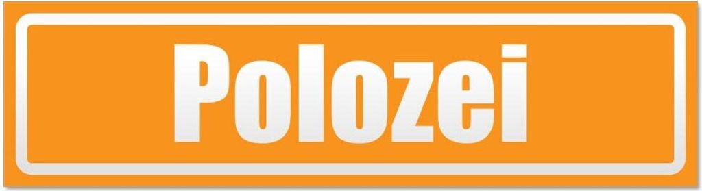 Kiwistar Polozei invertiert Magnetschild Schild magnetisch - 45cm Orange - Magnetfolie für Auto PKW Kfz