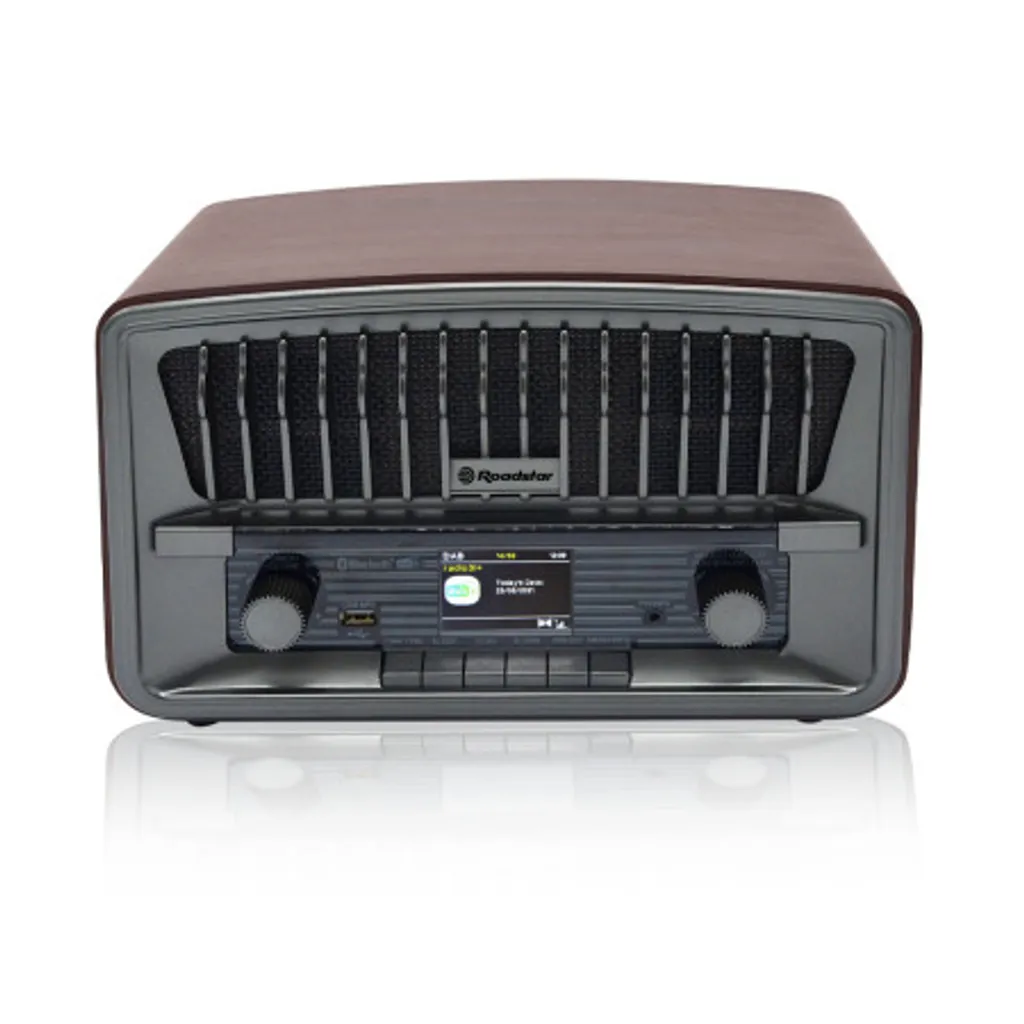 Chaîne Stéréo Vintage Radio Numérique DAB+ Lecteur CD Bluetooth et USB