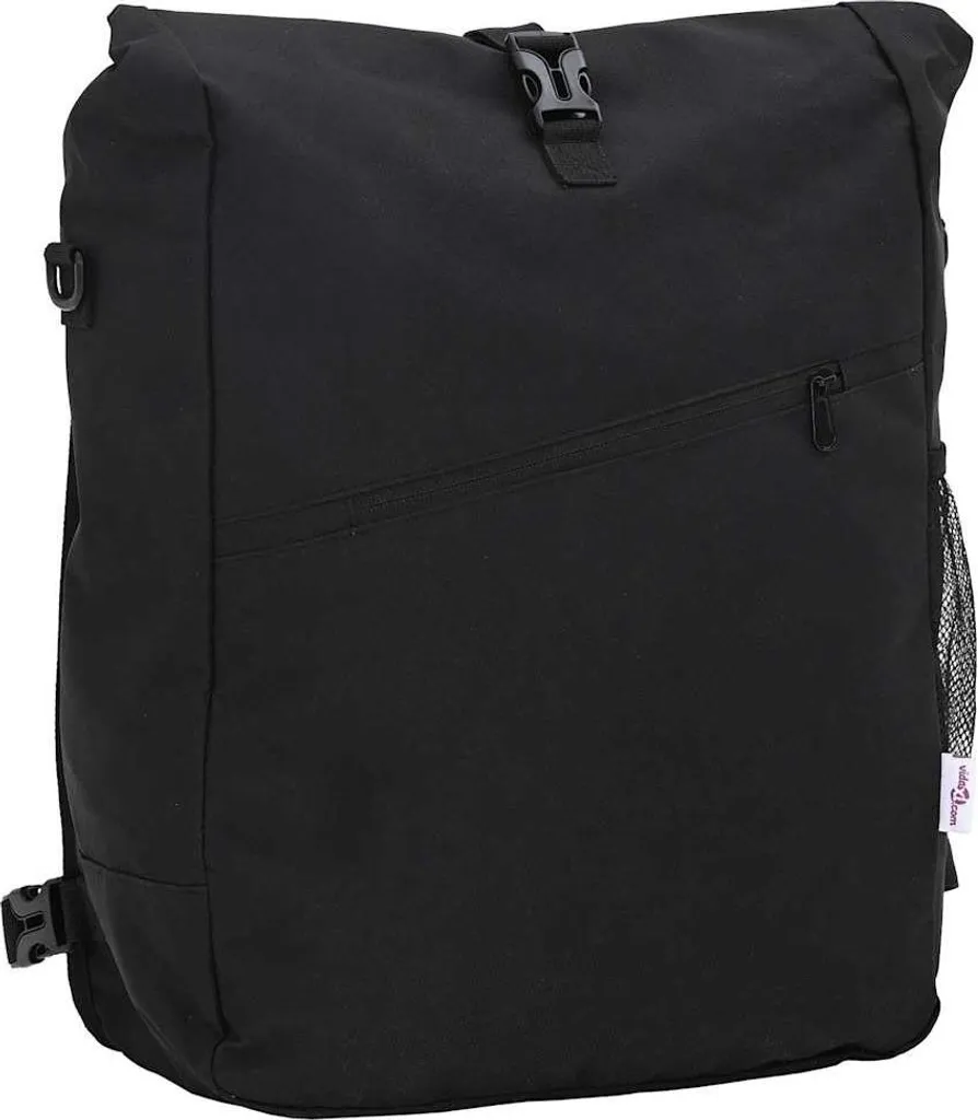 Sacoche de vélo noire 33 x 16 x 60 cm en polyester haute densité - 31L