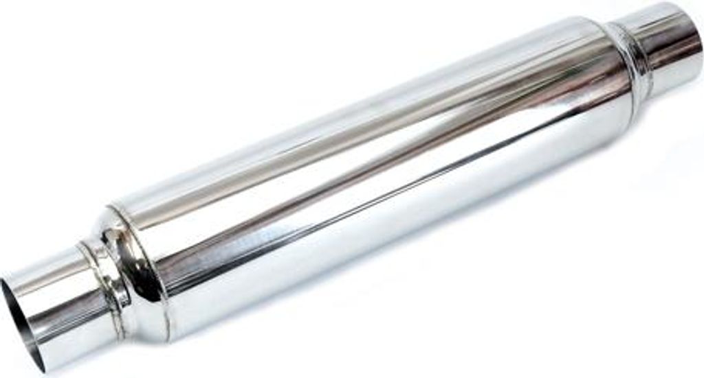 Glaspack Endtopf Ø 2,5'' Ø 63mm Edelstahl Auspuff Jeep Universal all