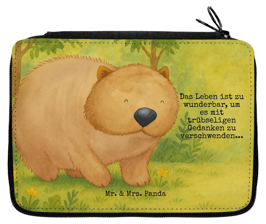 Mr. & Mrs. Panda Bleistiftetui Wombat Design - Weiß - Geschenk, Das Leben Ist schön, Australien, Spruch, Lustige Sprüche, Schreibmappe, Schlampe...