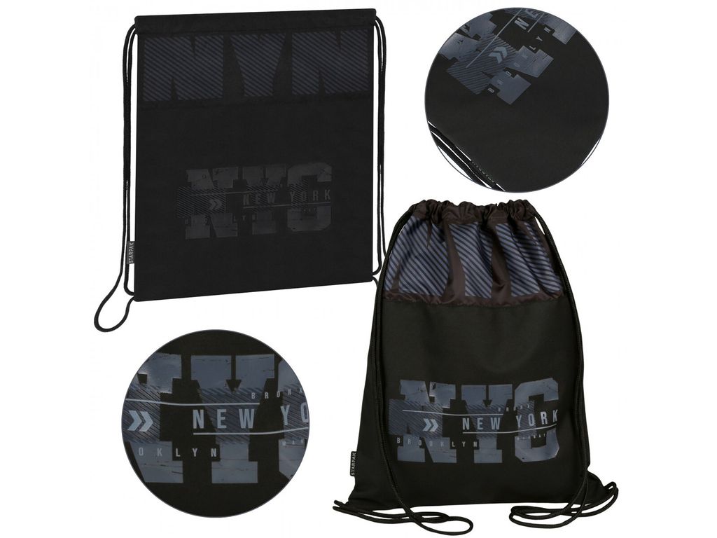 New York Noir Sac à chaussures, sac à bandoulière 45x36cm Image du produit 