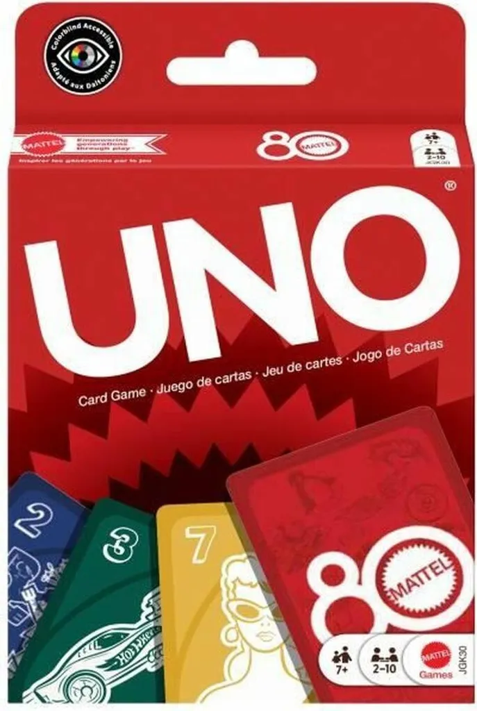 Jeu de société Uno original Mattel - Jeu de cartes classique 108 cartes