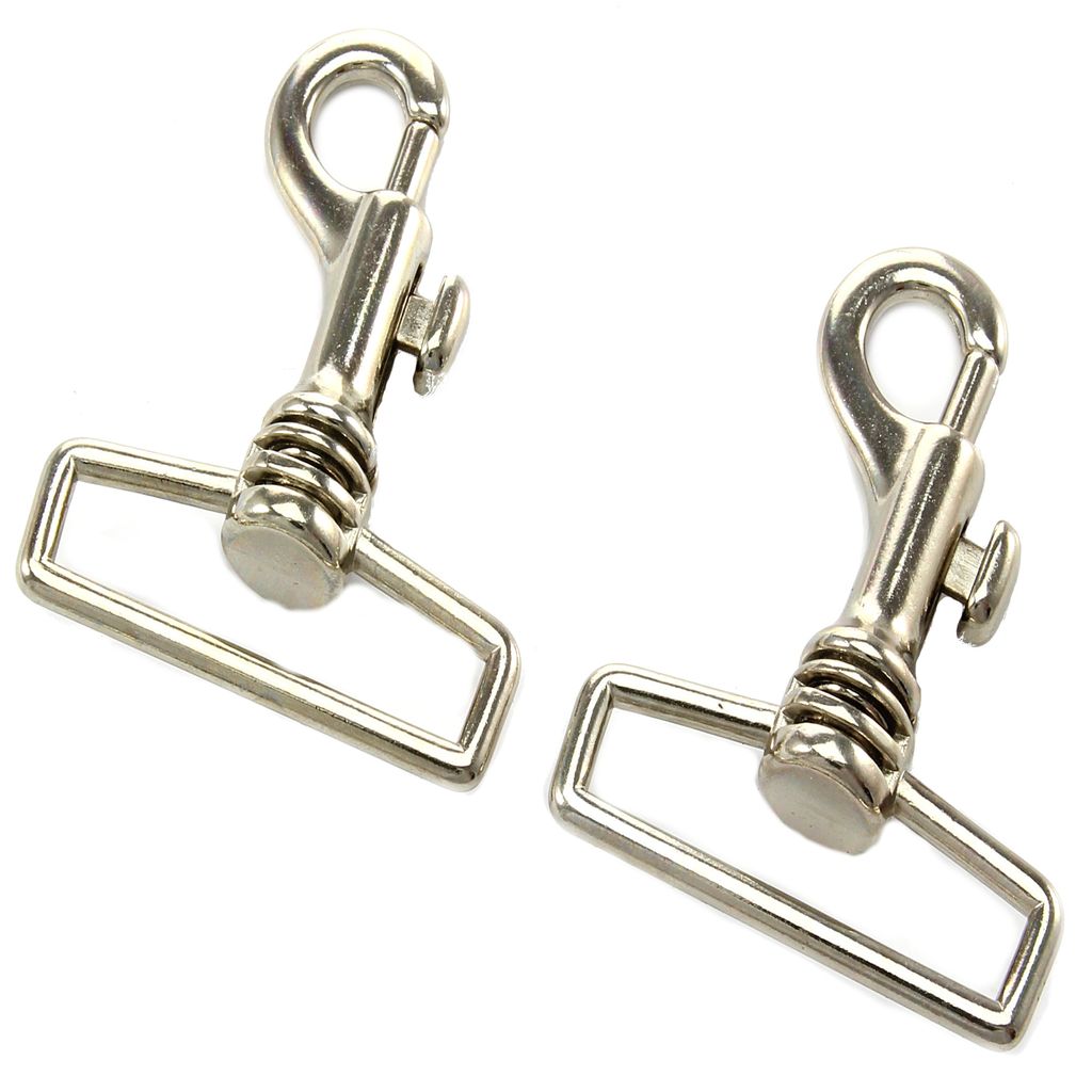 10 Karabinerhaken mit Wirbel 63 x 40mm Gurtbreite 32mm