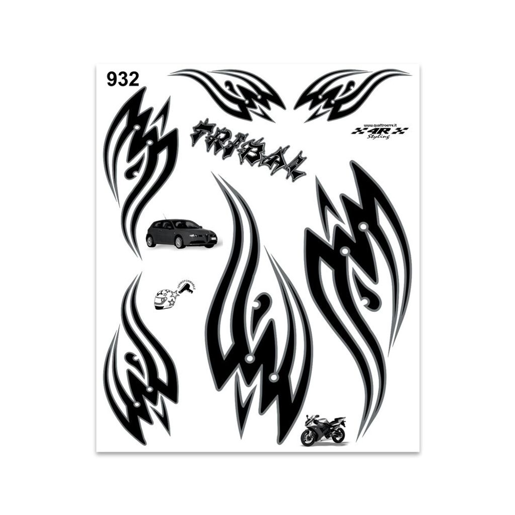 Sticker Flügel Tribal 20 x 24 cm