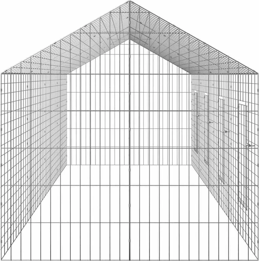 Recinto per Conigli da Esterno vidaXL 400x78x78 cm Acciaio Zincato - 6