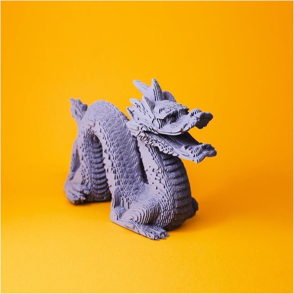 3D Puzzle, DRACHE, Karton, 66 Teile