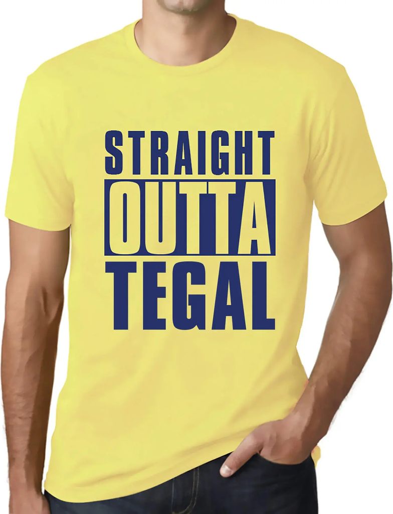 Herren Grafik T-Shirt Direkt aus dem Tegal – Straight Outta Tegal – Öko-Verantwortlich Vintage Jahrgang Kurzarm Lustige Druck Geburtstag Gesch...