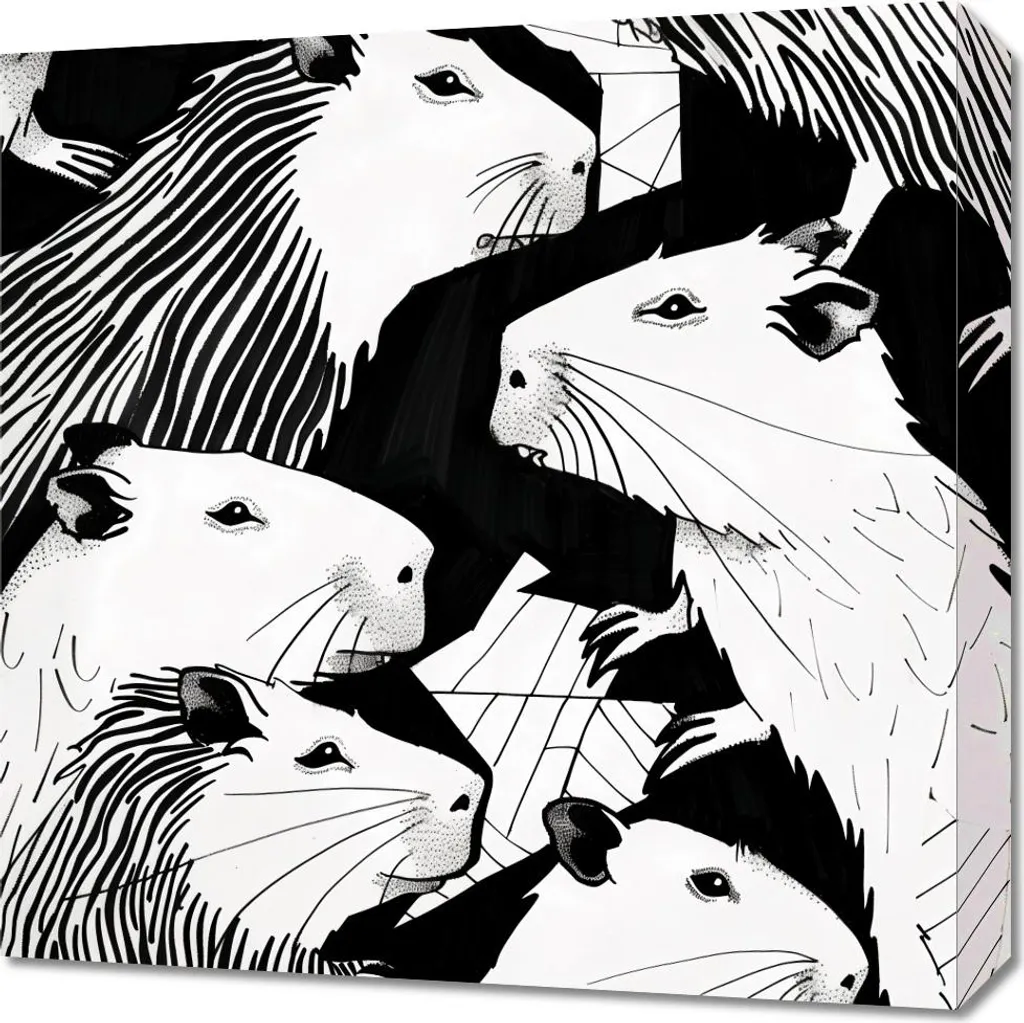 Quadro 50x50 cm Marmotte Chiacchierone - Valorizza i tuoi spazi