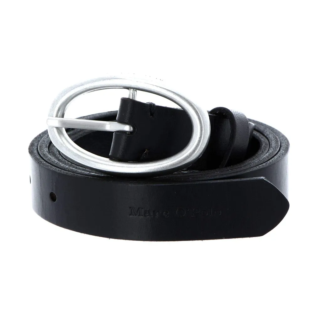Marc O'Polo Elly Belt W95 Nero - Cintura in Pelle di Vacchetta