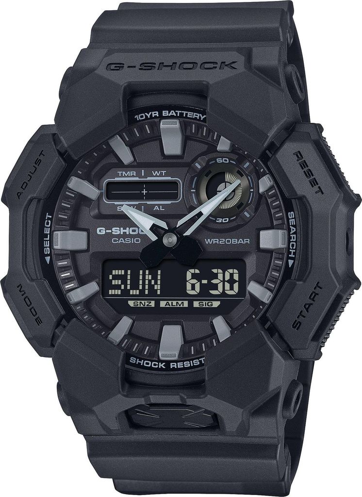 Casio GA-010-1A1ER G-SHOCK Uhr Herrenuhr Kunststoff Datum Alarm schwarz