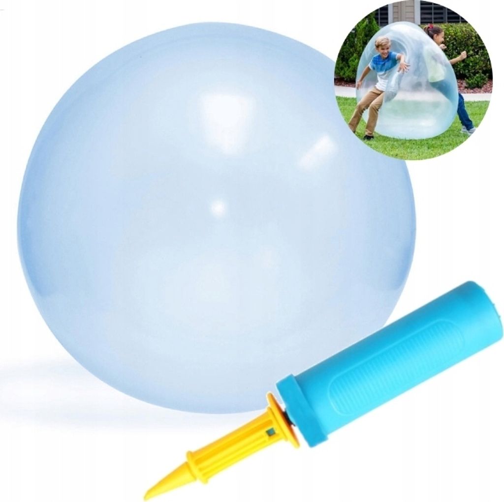 PALLONE DA GIARDINO 120cm XXXL + POMPA Gomma trasparente Immagine del prodotto 