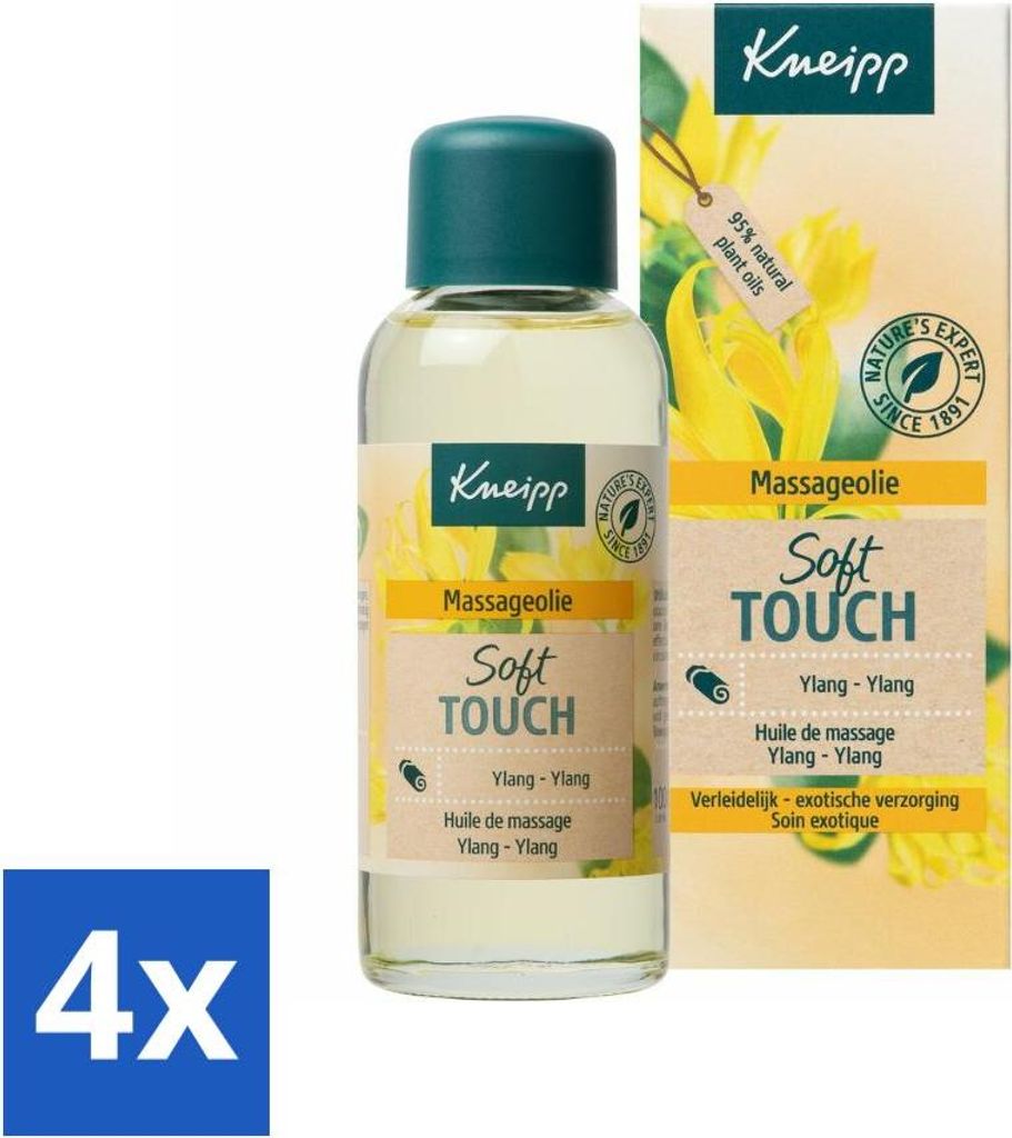 Kneipp - Massageöl - Ylang-Ylang - Vitamin E - Für alle Hauttypen - 100 ml - Vorteilspack - 4 Stücke
