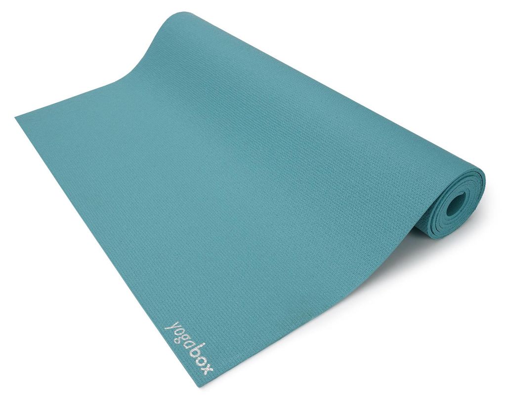 yogabox Studio Yogamatte Premium - in Deutschland hergestellt - aqua 200 x 80 x 0,45 cm