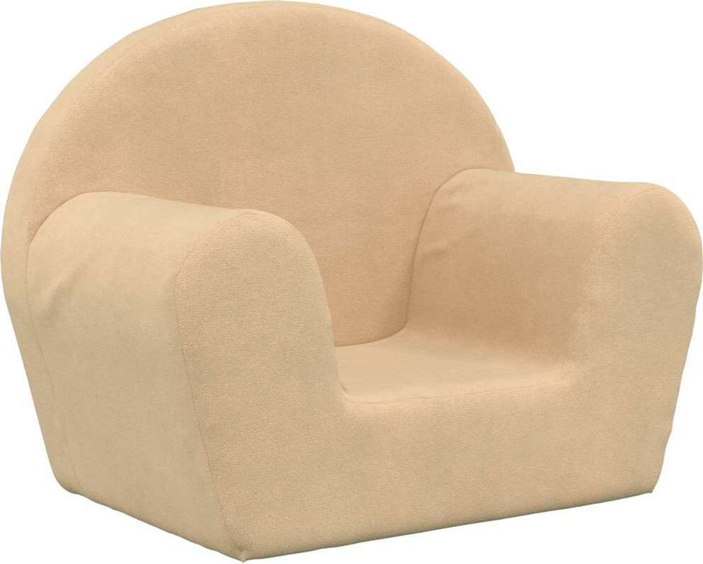 Kindersofa Creme Weicher Plüsch