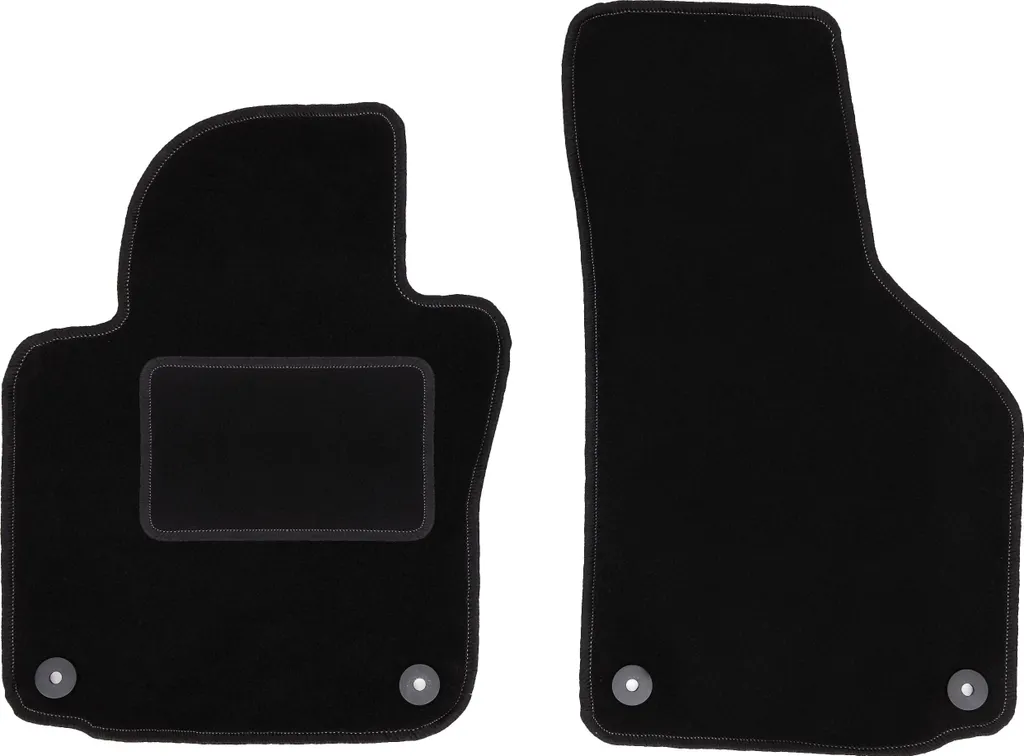 Wielganizator tappetini auto velours anteriori adatto per Volkswagen Golf V (2003-2009, hatchback, variant, station wagon) neri, set 2 pz, con fissaggi
