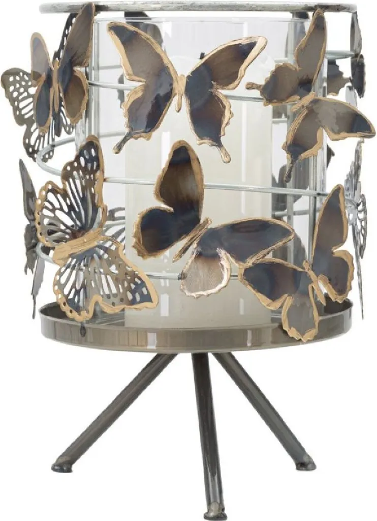 Mauro Ferretti Sostegno per Candela Farfalle 15x23,3 cm Multicolore Shop
